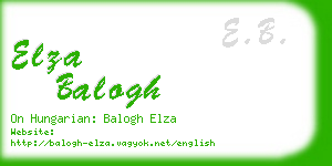 elza balogh business card